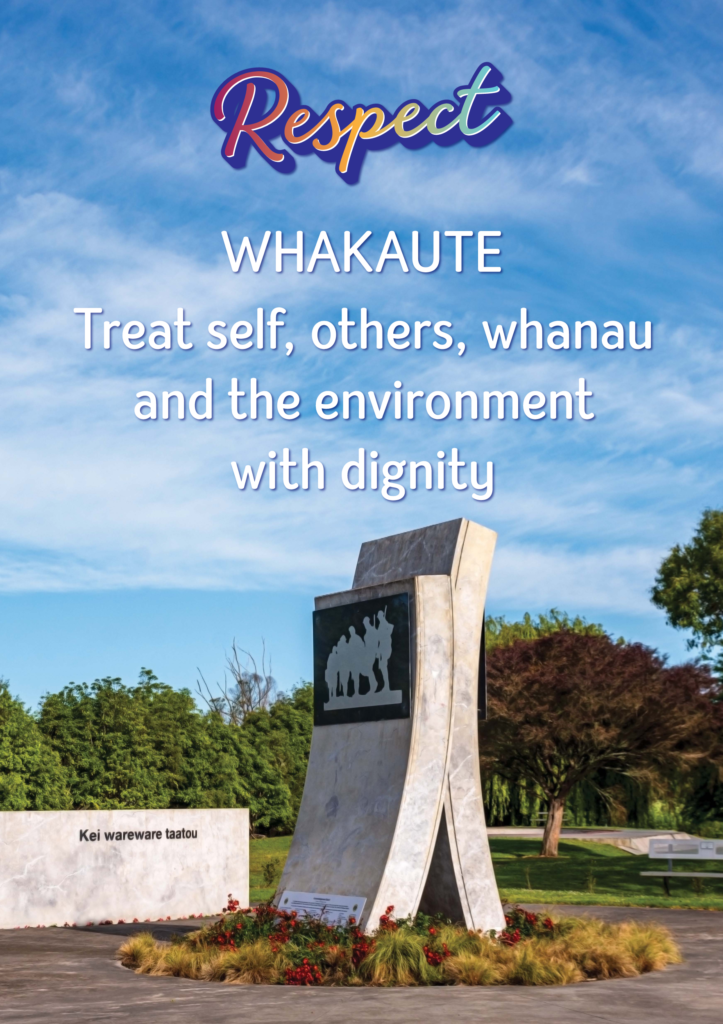 Respect School value showing War Memorial