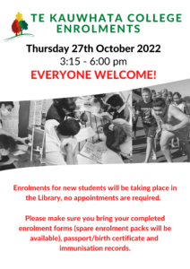 Enrolment evening information